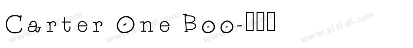 Carter One Boo字体转换